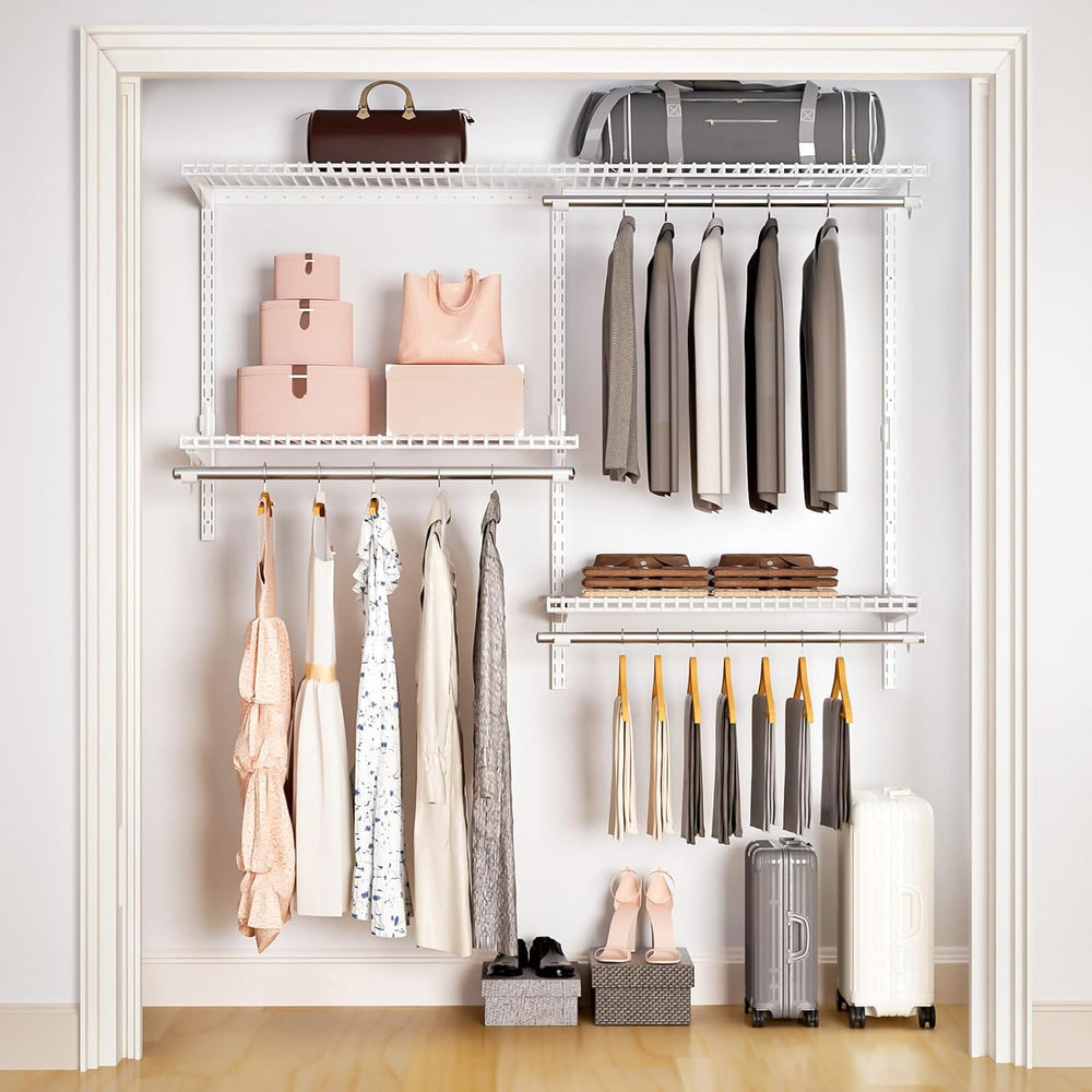 Sturdy Closet Organizer System: 4.4 Ft. Custom Metal Wire Shelving