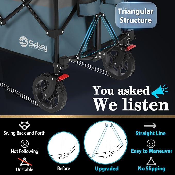 Sekey 220L Collapsible Foldable Wagon - Image 3