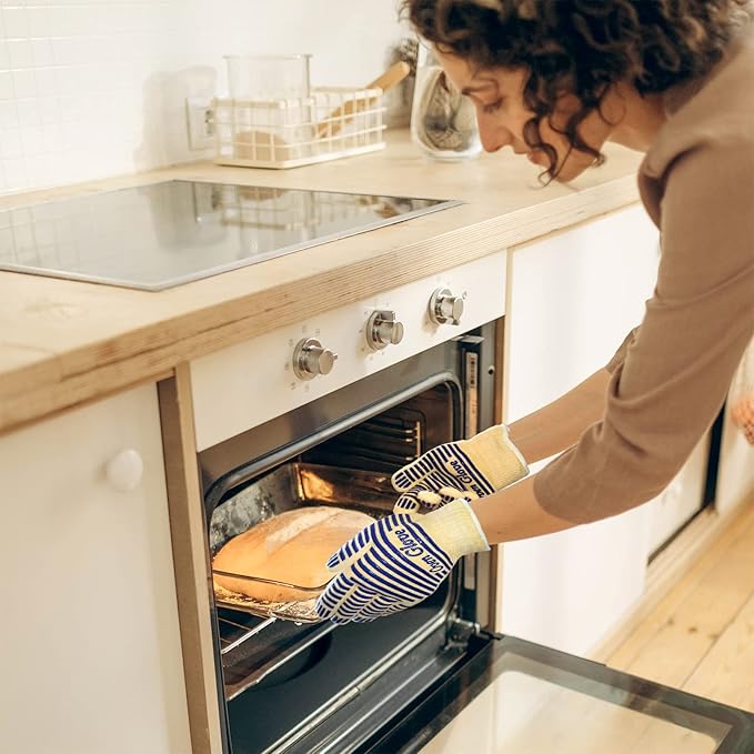 Oven Gloves, Heat Resistant 540 Degrees Grilling Gloves, Hot Surface Handler - Image 2