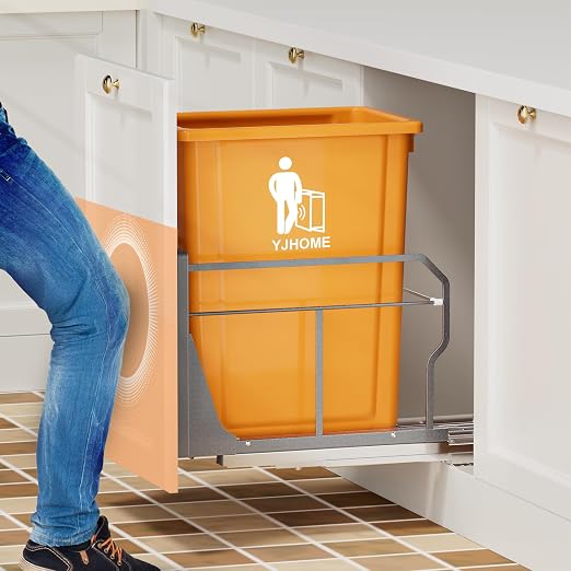 YJHome Pull Out Trash Can Under Cabinet by YJHome