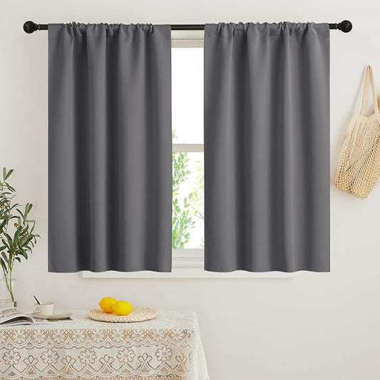 RYB HOME Mini Curtains for Small Window, W34 x L45 inches by RYBHOME