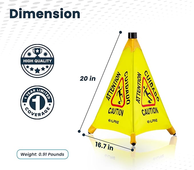 Alpine Caution Wet Floor Sign 3 Pack - Image 5