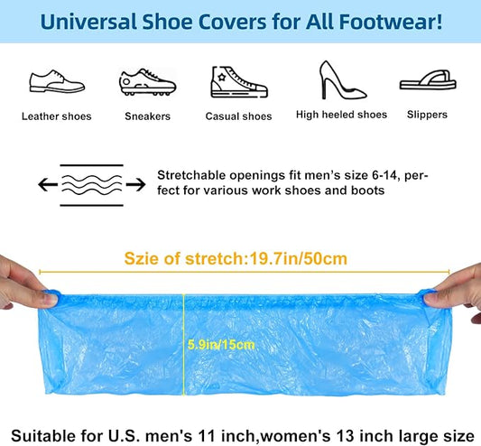 200 Pcs Shoe Covers Disposable Non Slip, Waterproof Shoe Covers Disposable - Image 2