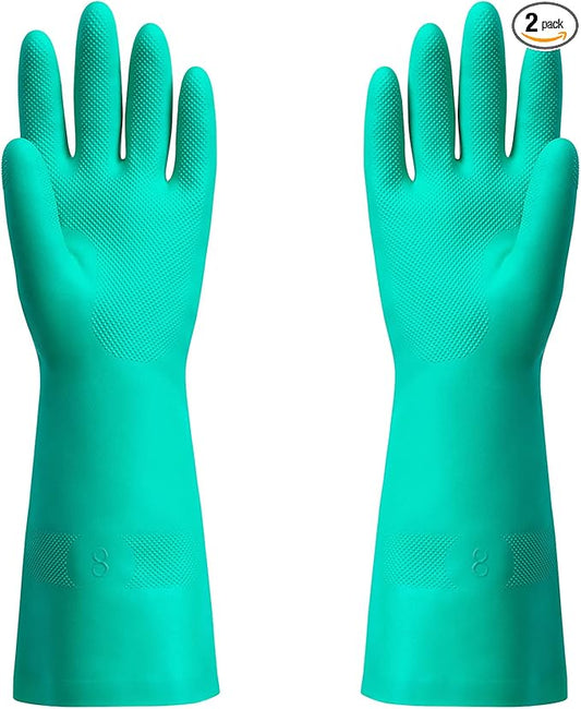 ThxToms Chemical Resistant Nitrile Gloves, Resist Household Acid, Solvent and by ThxToms