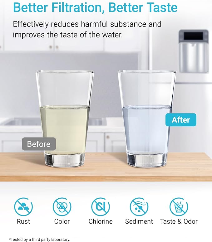 AQUA CREST XWF Replacement for GE® XWF, NSF Certified Refrigerator Water Filter - Image 3