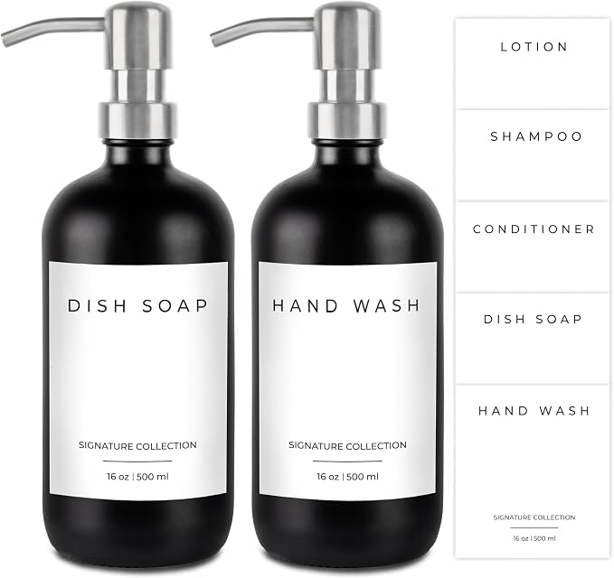 Emerson Glass Soap Dispenser Set by Emerson+Essentials