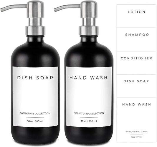 Emerson Glass Soap Dispenser Set by Emerson+Essentials