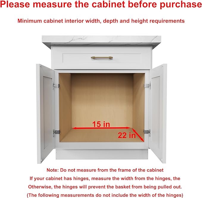 Pull Out Cabinet Organizer, Heavy-Duty Slide Out Shelf, Wood and Wire Basket - Image 3
