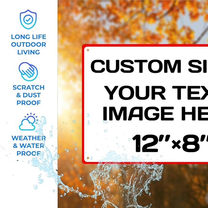 Aluminum Weatherproof Metal Sign Multiple Sizes Custom Personalized Text And - Image 3