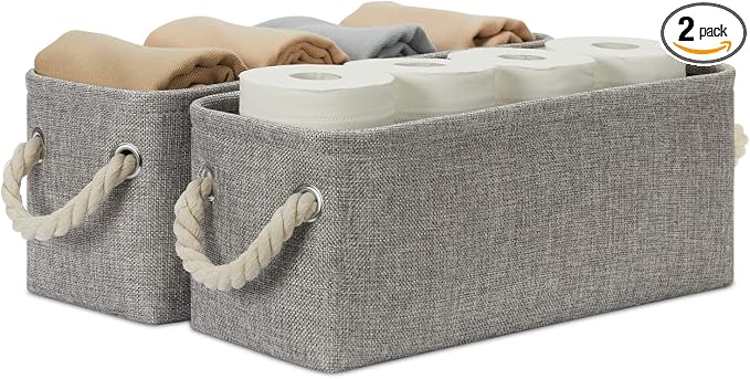 Temary Small Storage Baskets for Organizing, Narrow Baskets for Storage Toilet by TEMARY