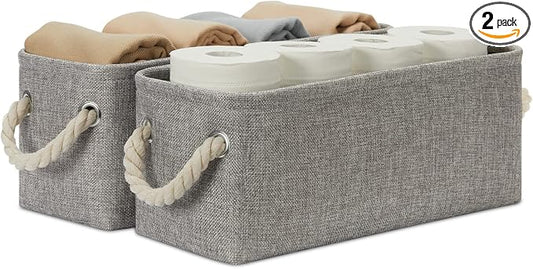 Temary Small Storage Baskets for Organizing, Narrow Baskets for Storage Toilet by TEMARY
