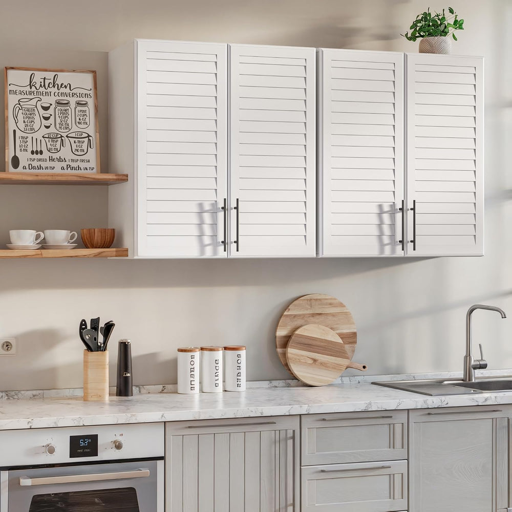FIMELLO 59’’ Laundry Room Cabinets Wall Mounted, Kitchen wall Cabinet, Bathro...