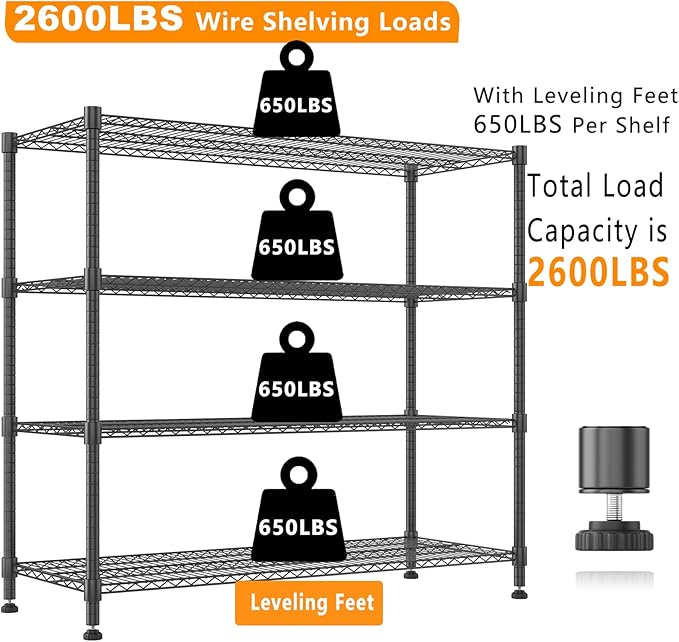 Himimi Storage Shelves 60" W Wire Shelving