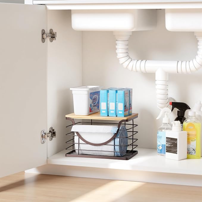 Extra Large Trash Bag Holder Under Sink Stackable Kitchen Storage - Image 4