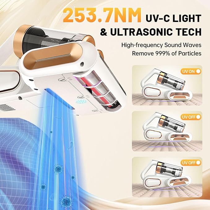Bed Vacuum Cleaner, 16Kpa Mattress Vacuum Cleaner - Image 3