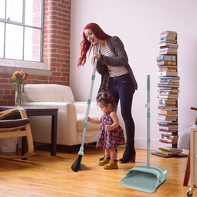 kelamayi Upgrade Broom and Dustpan Set, Large Size and - Image 7