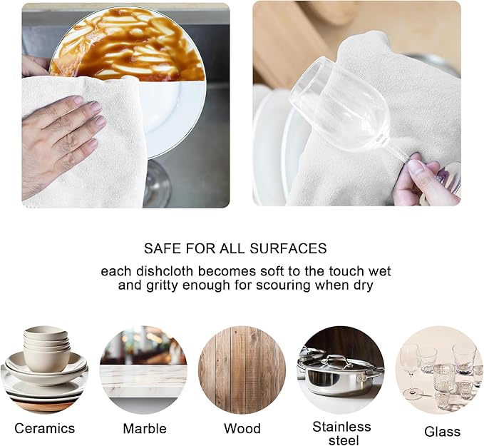 kimteny 13x28 Inches Kitchen Cloth Dish Towels, 400 GSM Premium Dishcloths - Image 3