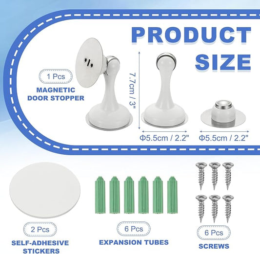 uxcell Magnetic Door Stopper, Stainless Steel Heavy Duty Door Holder, No - Image 2