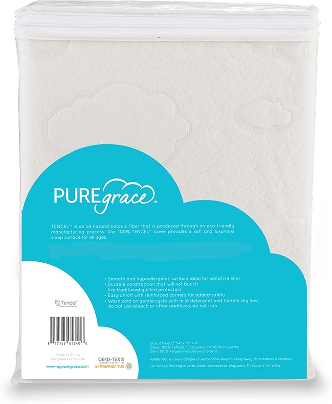 PUREgrace Tencel Mattress Protector – Waterproof, Noiseless Cover - Image 8