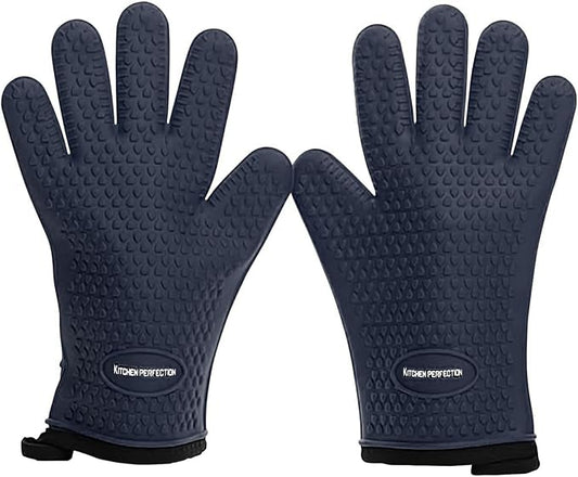 KITCHEN PERFECTION S Silicone Smoker Oven Gloves -Extreme Heat Resistant BBQ by Kitchenperfection