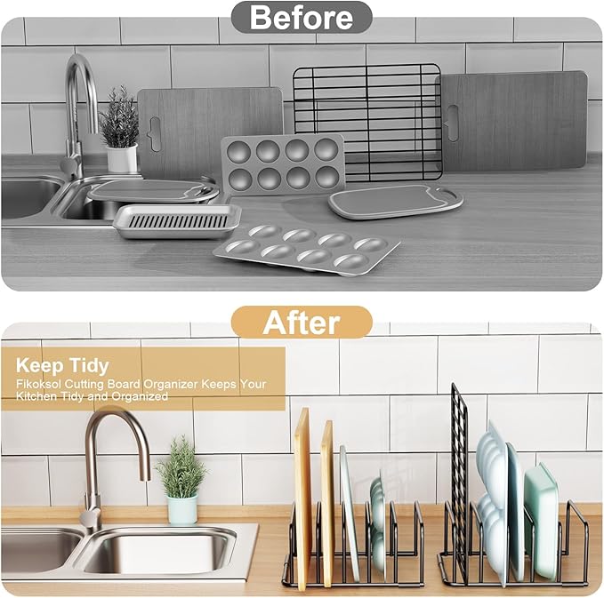 Cutting Board Organizer, Cutting Board Holder Rack Baking Cookie Pan Sheets - Image 4