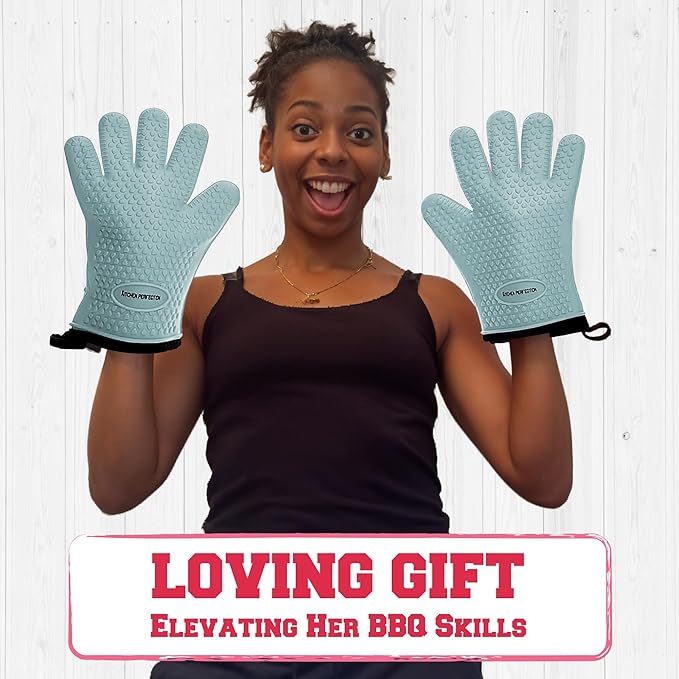KITCHEN PERFECTION S Silicone Smoker Oven Gloves - Image 8