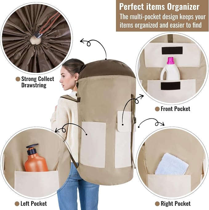 Laundry Bag Backpack, 125L Extra Large Travel - Image 4