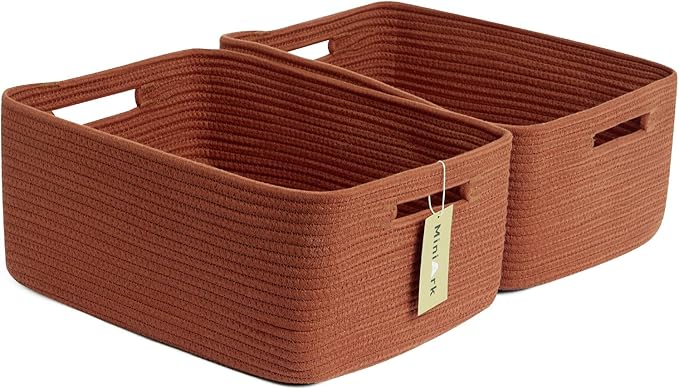 Large Storage Baskets for Shelves, Closet Organizers Bins for Clothes Blanket by MiniArkStorageBasketsHome
