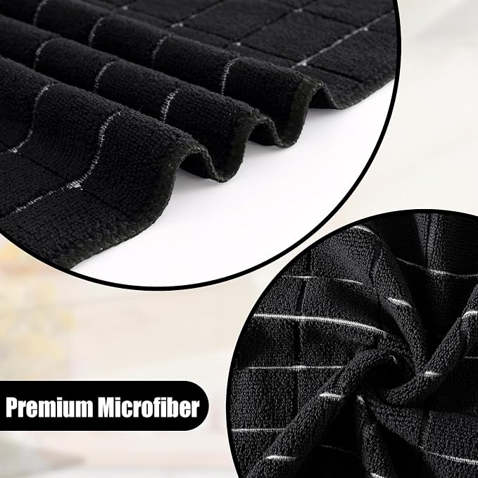 Homaxy Microfiber Kitchen Towels and Dishcloths Set, 16 Pack Soft and Absorbent - Image 2