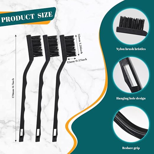 12 Pcs Mini Nylon Brush Set, Nylon Scratch Brush - Image 2