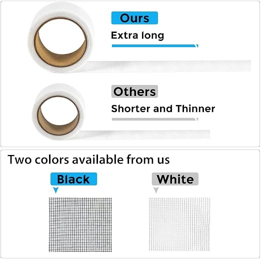 White Window Screen Repair Tape, 2 in X 15 FT Screen Repair Kit - Image 5