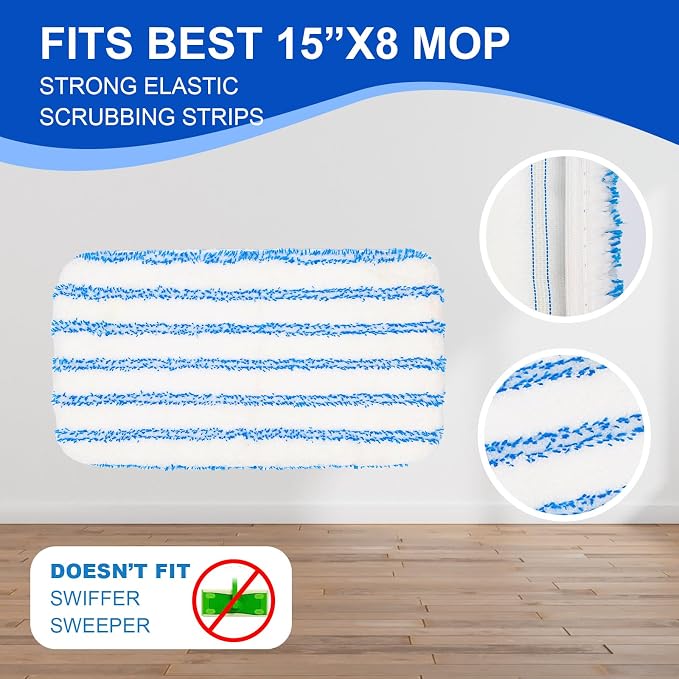 4 Pack Reusable Mop Replacement Pads Suitable - Image 2