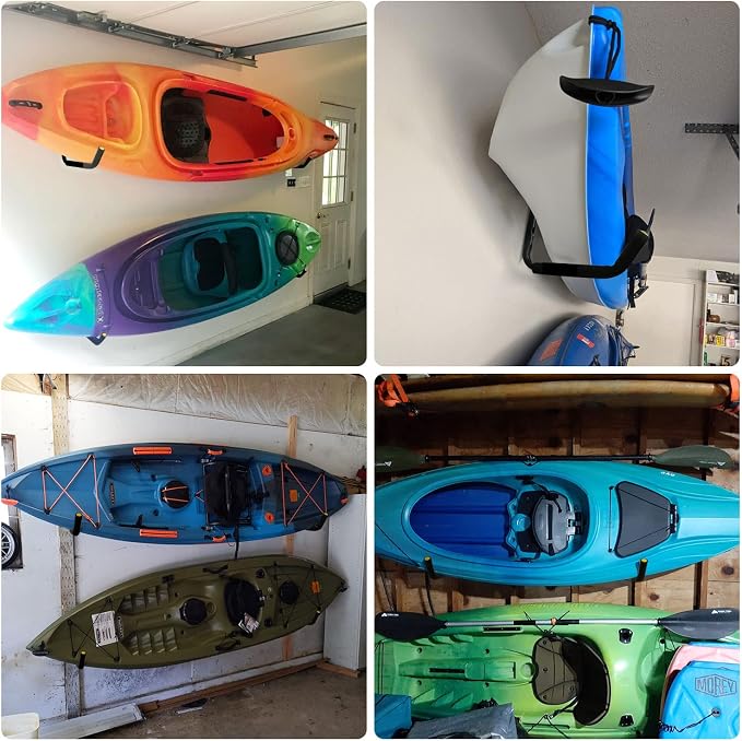 100 LB Capacity Heavy Duty Garage Storage Hooks Kayak Storage Hanger Wall - Image 6