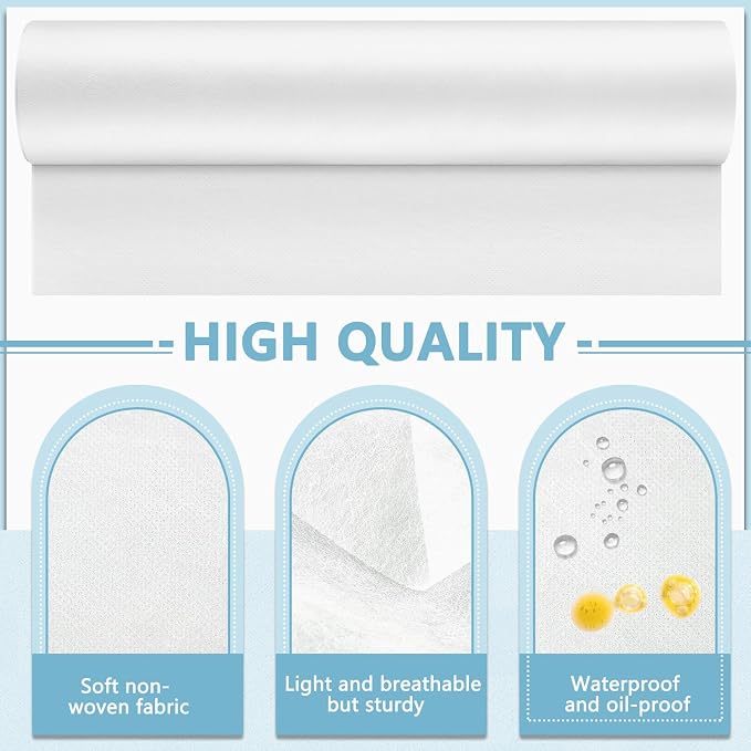 Tudomro 2 Roll Disposable Non Woven Bed Sheets 24 x 71 Inch Massage Table Paper - Image 3