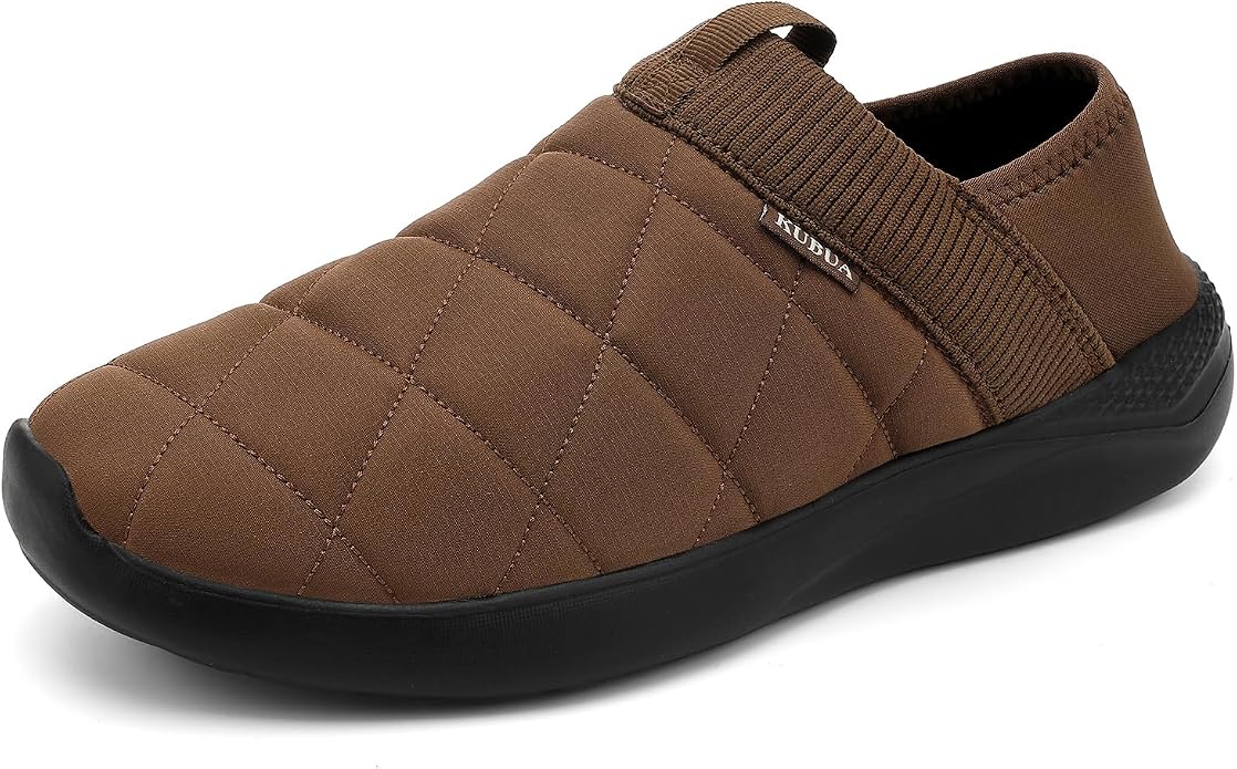 KUBUA Slippers for Men and Womens Indoor House Shoes Plush Slip on Outdoor by KUBUA
