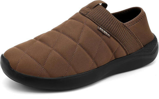 KUBUA Slippers for Men and Womens Indoor House Shoes Plush Slip on Outdoor by KUBUA