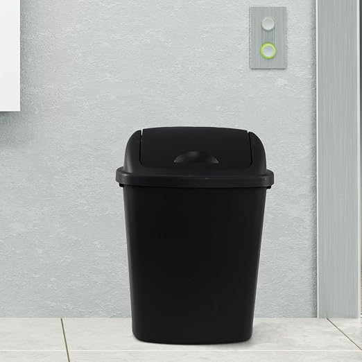 Bringer 6 Gallon Swing Top Trash Can, Plastic Garbage Can - Image 4