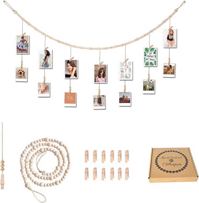 4 Feet Wooden Beads Garland by Yudarte