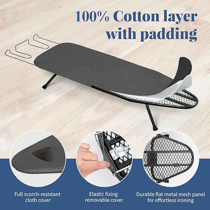 Small Ironing Board Foldable, BlissBoard Tabletop Iron Board - Image 2