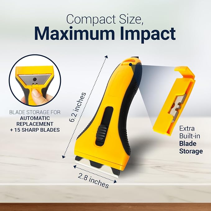 Razor Blade Scraper Tool With 15 Extra Blades - Image 8