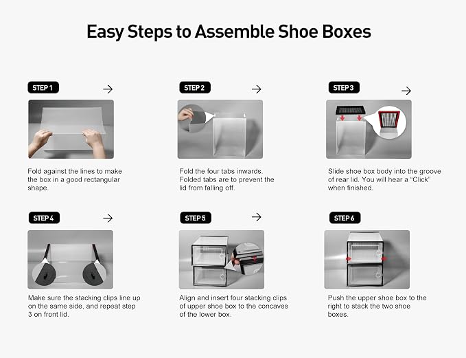 Kuject X-Large Shoe Storage Boxes Organizers Clear Plastic Stackable 12 Pack - Image 7