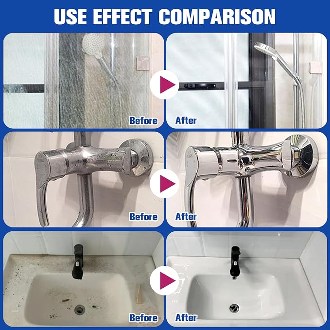 2PCS Bathroom Descaler Foam Cleaner, Stubborn Stains Cleaner, Bath-room - Image 5