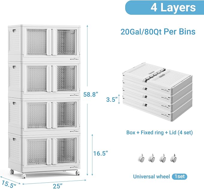 BROVIEW 400 Qt Stackable Storage Bins - Image 2