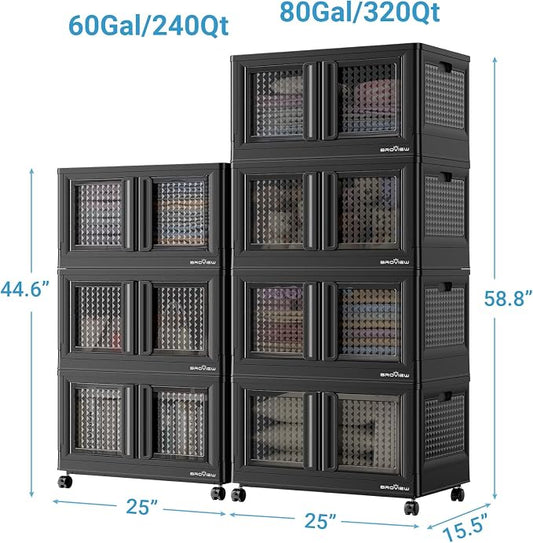 BROVIEW 140Gal Stackable Storage Bins - Image 2
