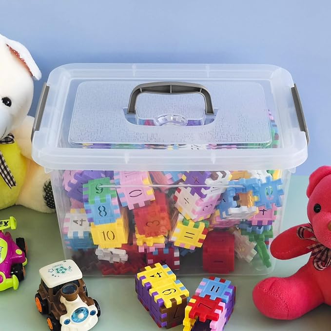 Bringer 6-Pack Clear Plastic Latching Storage Box, Plastic Box, 10 L - Image 5