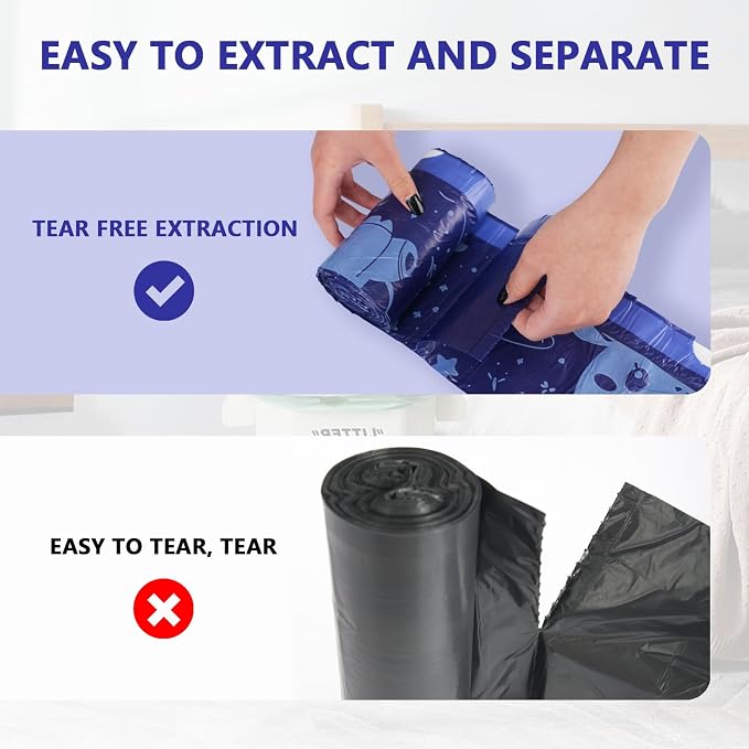 VOK 8 Gallon Trash Bags Drawstring, Medium Trash Bags - Image 3