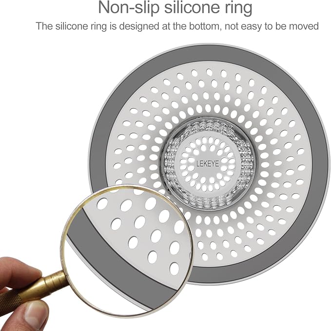 LEKEYE Shower Drain Hair Catcher/Bathroom Drain Cover/Bathtub Drain - Image 4
