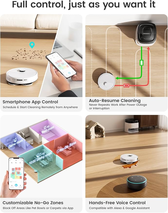 Lefant LiDAR Robot Vacuum and Mop, All-in-One Dock, 56-Day Self-Emptying - Image 10