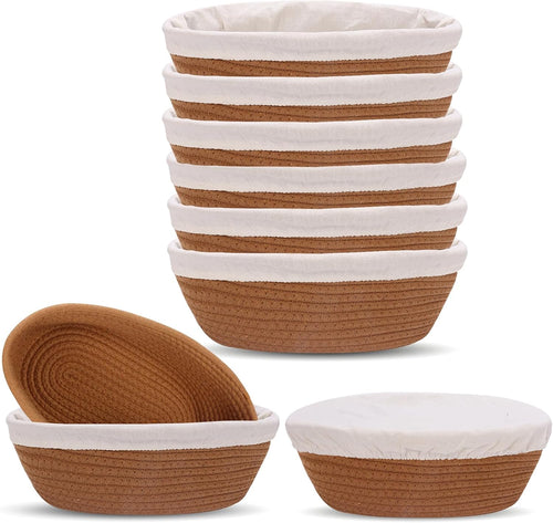 10 inch oval cotton banneton proofing basket set, main product view