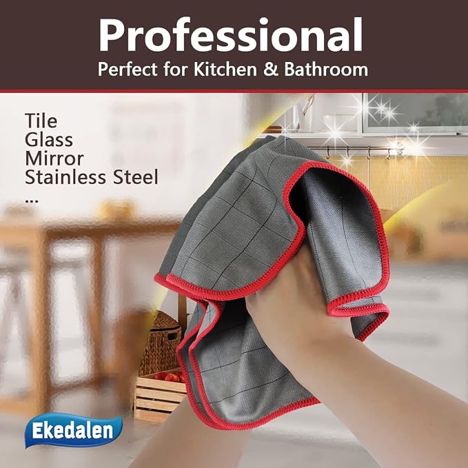 Microfiber Cleaning Cloth Lint Free Glass Cleaner Window Polishing Streak Free - Image 4